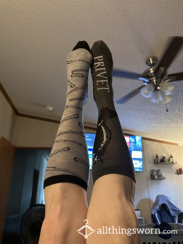 Multi-day, Mismatched, Harry Potter Worn Socks