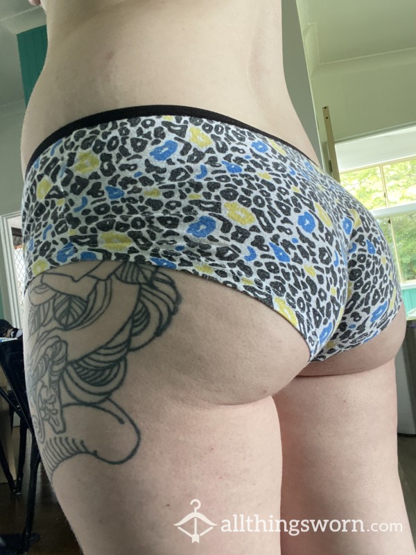 Multicolour Cheetah Print Cheeky Cotton Panties