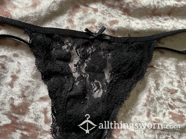 My Black Lace G String . 24 Hr Wear 😉