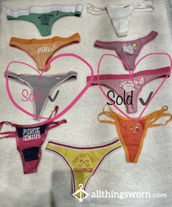 My Retro Pink Victoria’s Secret Cotton Thongs