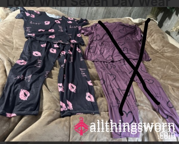 My Sleep Pajamas Pick Your Pair My Kisse Or My I Love With Seven Day Wear They Smell Like Me