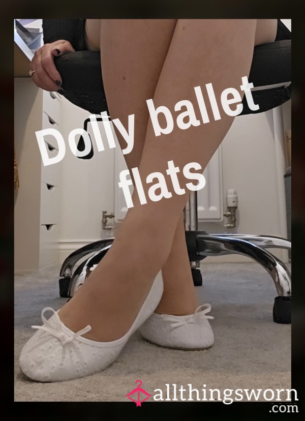 My White Dolly Ballet Flats