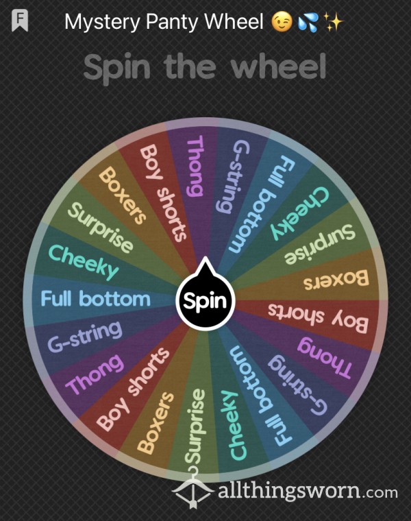 ‼️MYSTERY PANTY WHEEL😈‼️