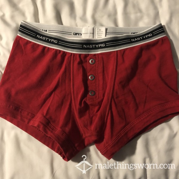 **SOLD** Nasty Pig Red Trunks (Sm) **SOLD**