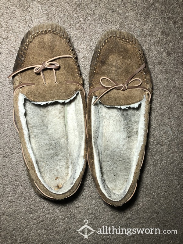 Well-worn & Stinky Moccasins Size 11