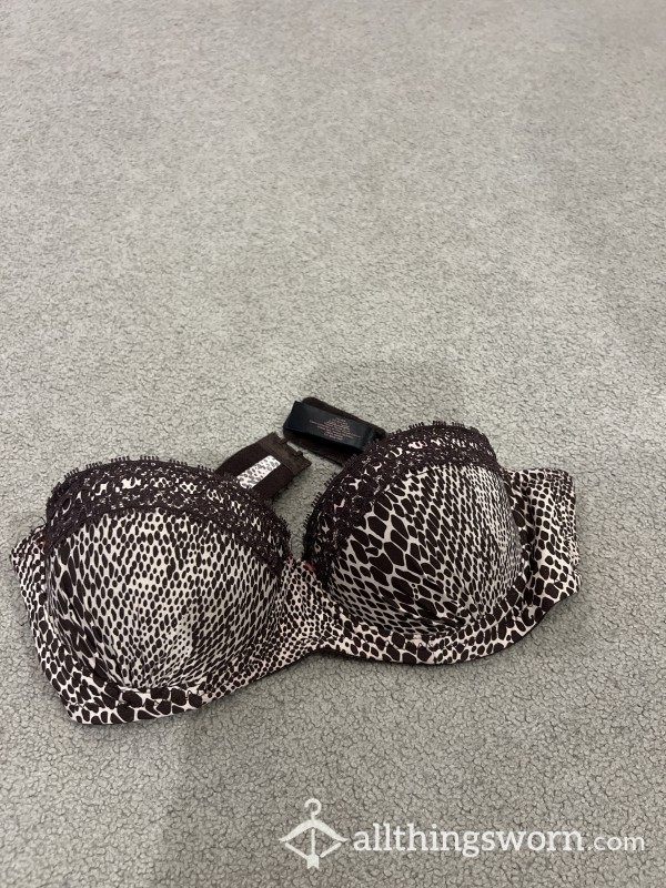 Naughty Snake Print Strapless Bra