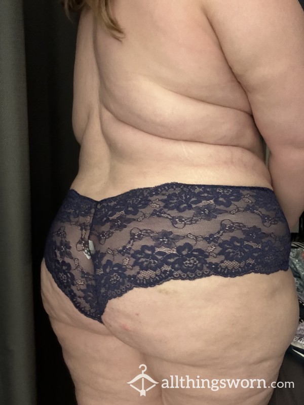 Navy Blue Lace Panties