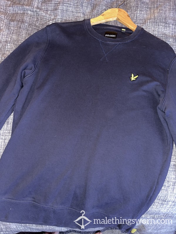 (SALE - £12 Off) Navy Blue Lyle & Scott Jumper/Sweatshirt - Size L