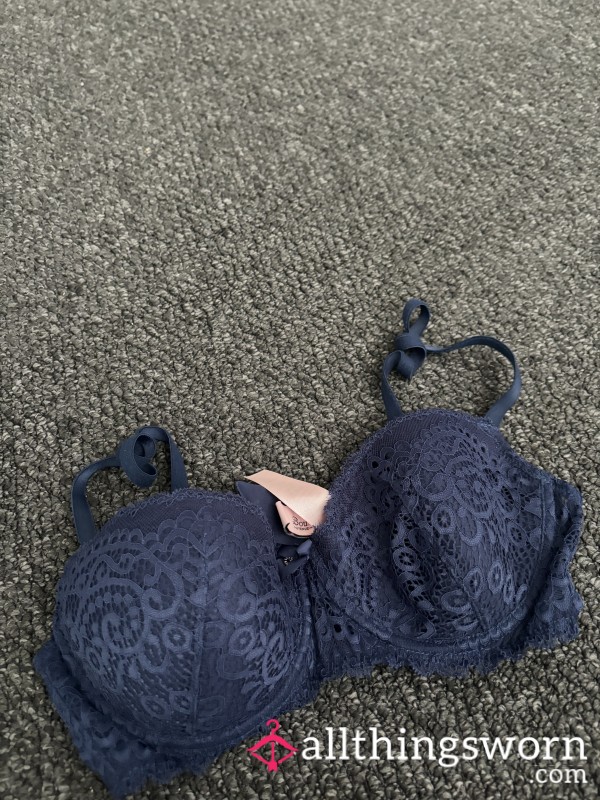 Navy Boux Avenue Bra X