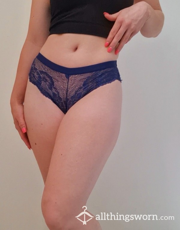 Navy Lace Brazilians