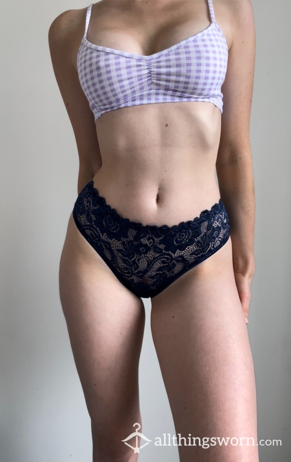 Navy Lace Panties