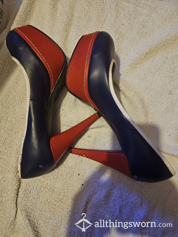 Navy Red High Heel Pics