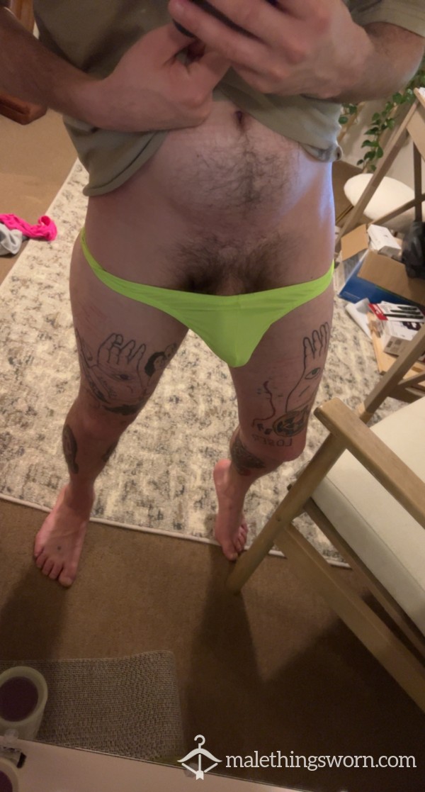 Neon Green/Yellow Thong