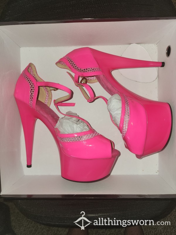 Neon Pink Dancer Heels