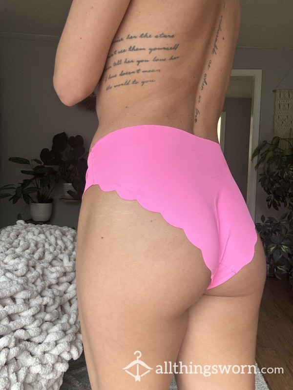 *SOLD* Neon Pink Full Back Seamless Panties Spandex