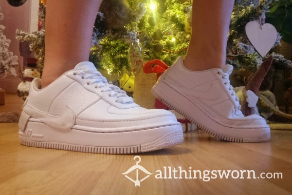 Nike White Air Force 1 Jester Size 5 Custom