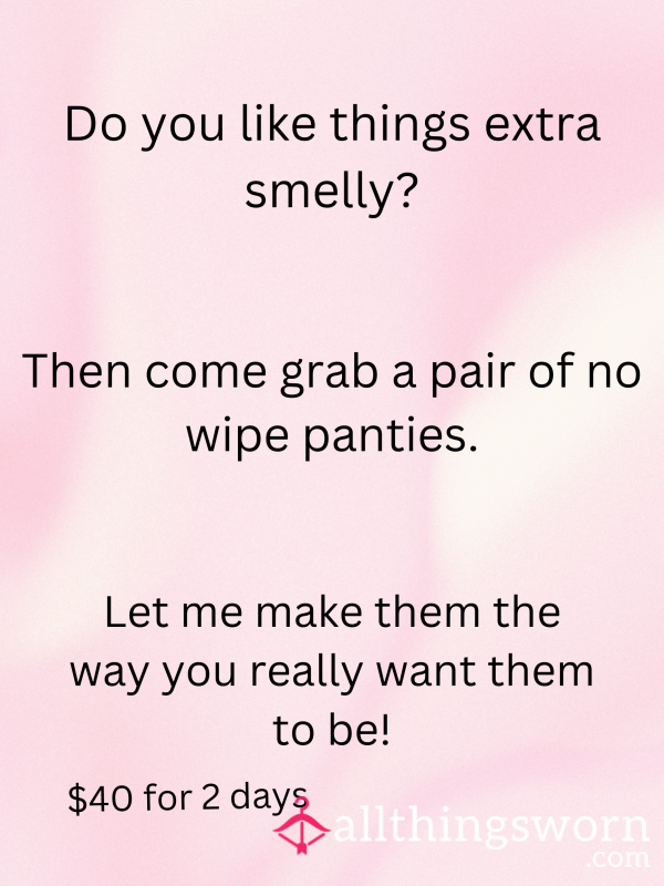 No Wipe Panties