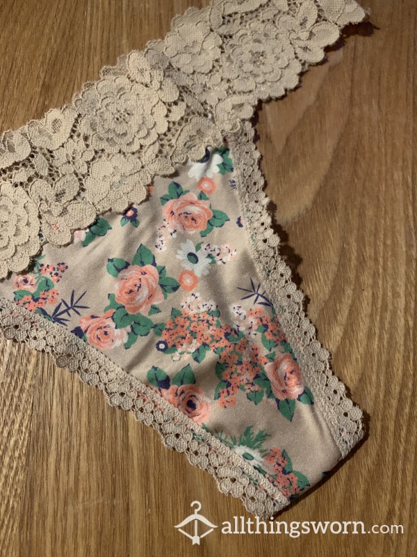 Pretty Flor*l Lacey Thong