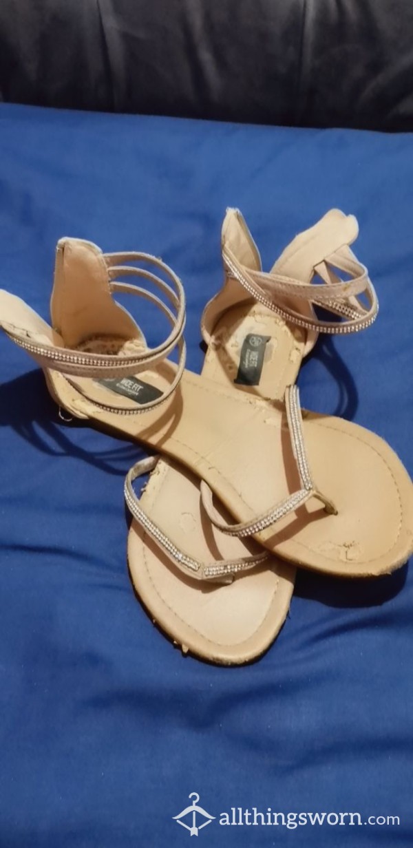 Nude Diamanté Sandals REDUCED