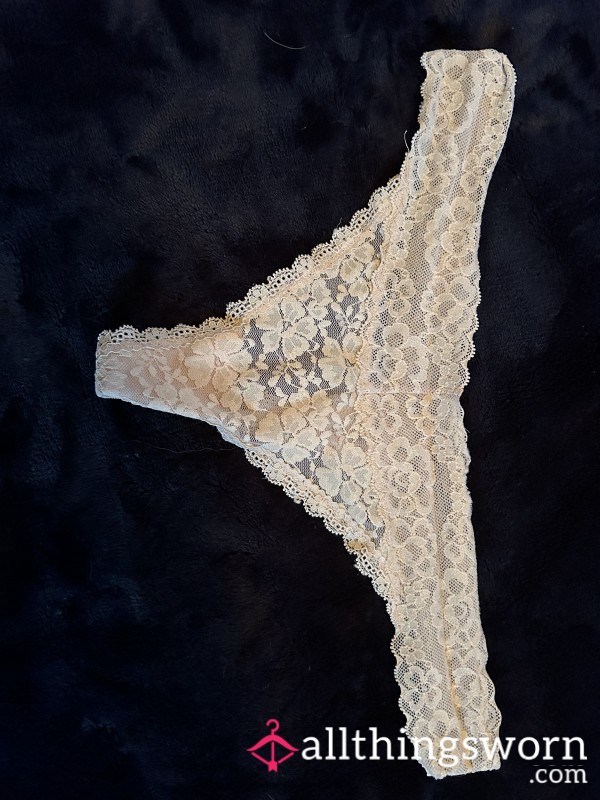 Nude Lace Thong