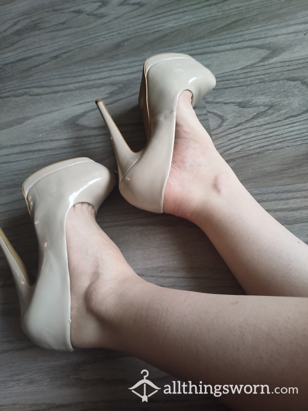 Nude Platform Pumps- Used