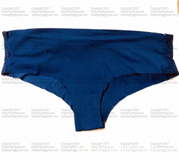 Nylon & Polyester Cheeky - Navy Blue - 4 Years Worn - Well Worn - Travel Nurse Panties