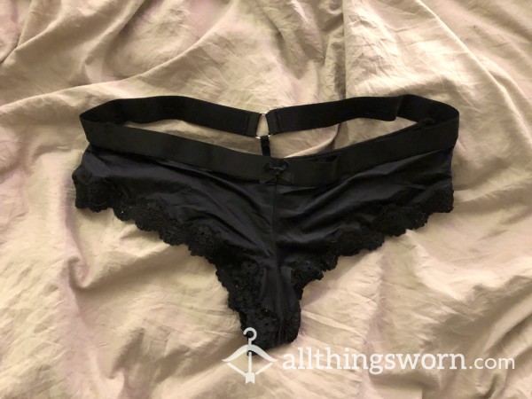 O Ring Black Silk Cheeky