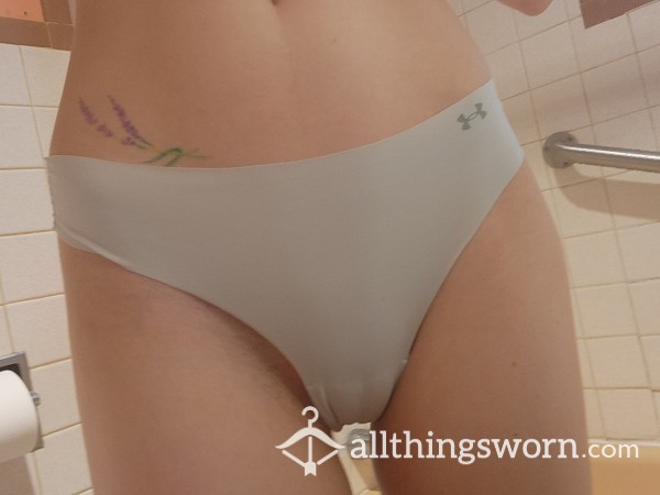 Off White Nylon Thong Small