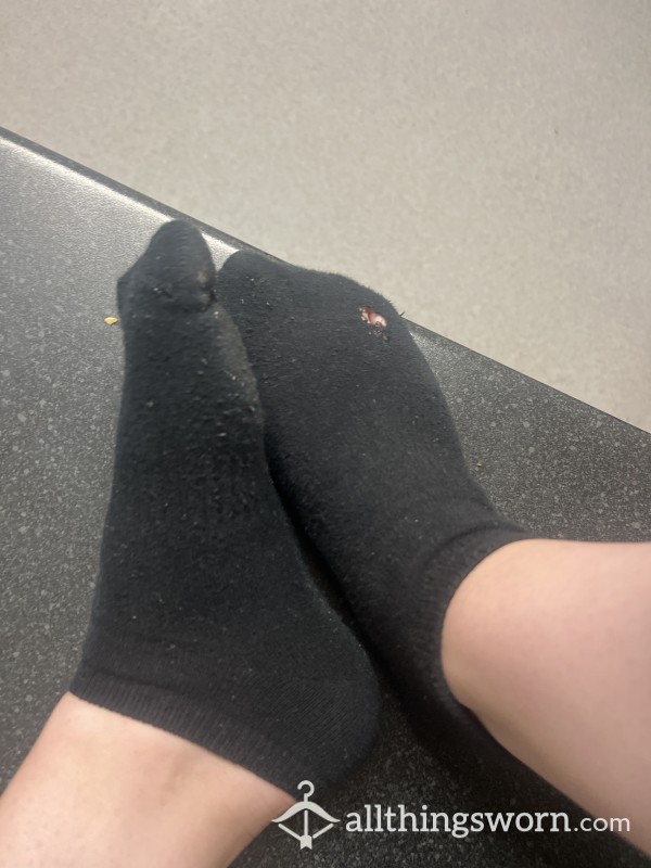 Old Black Ankle Socks