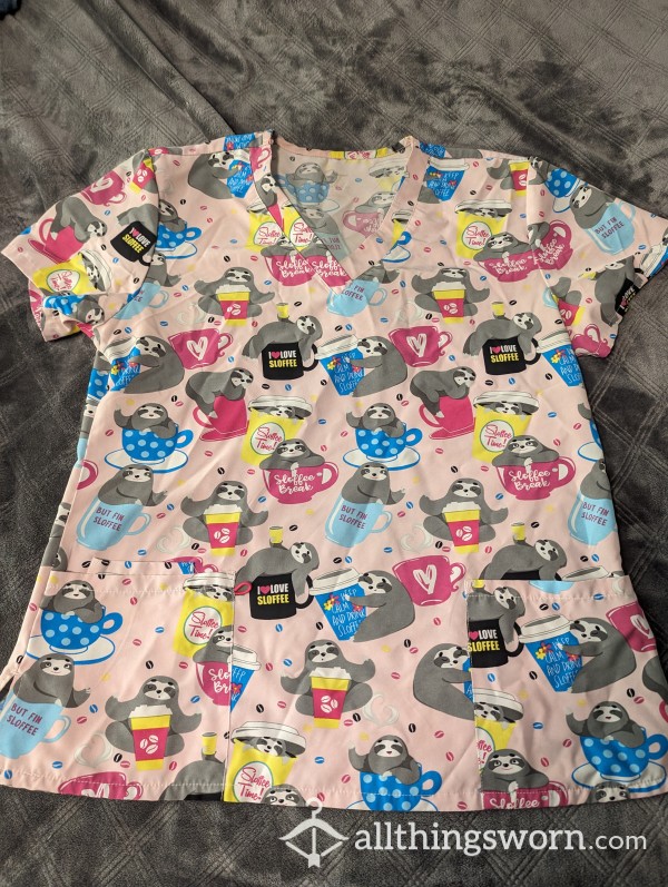 Old & Well-worn Nursing Scrub Top