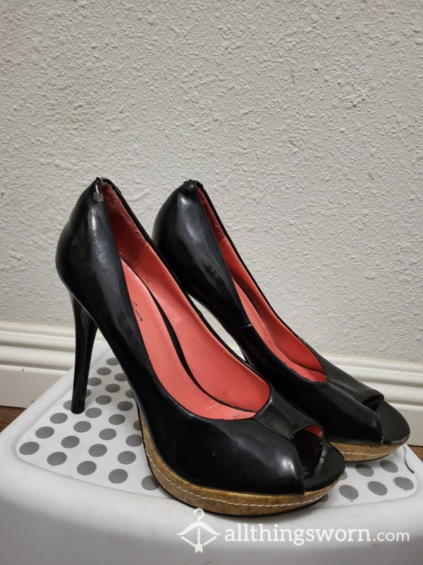 Open Toed Well-worn Stilletos