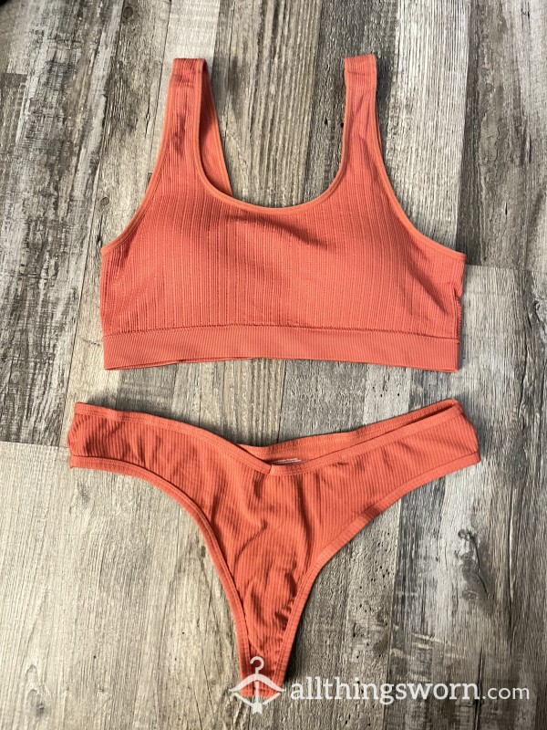 Orange 2 Piece Set/ Size L-XL