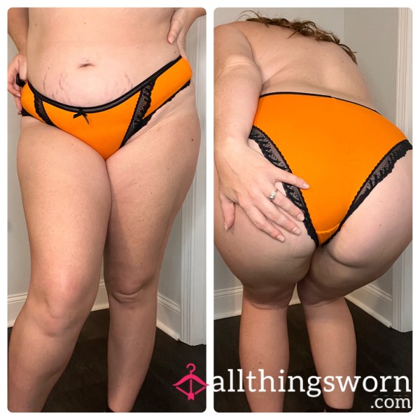 Orange And Black Panties