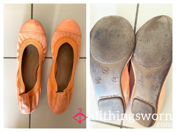 Orange Flat Shoes