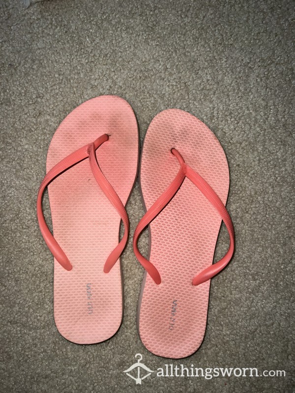 Orange Flip Flops