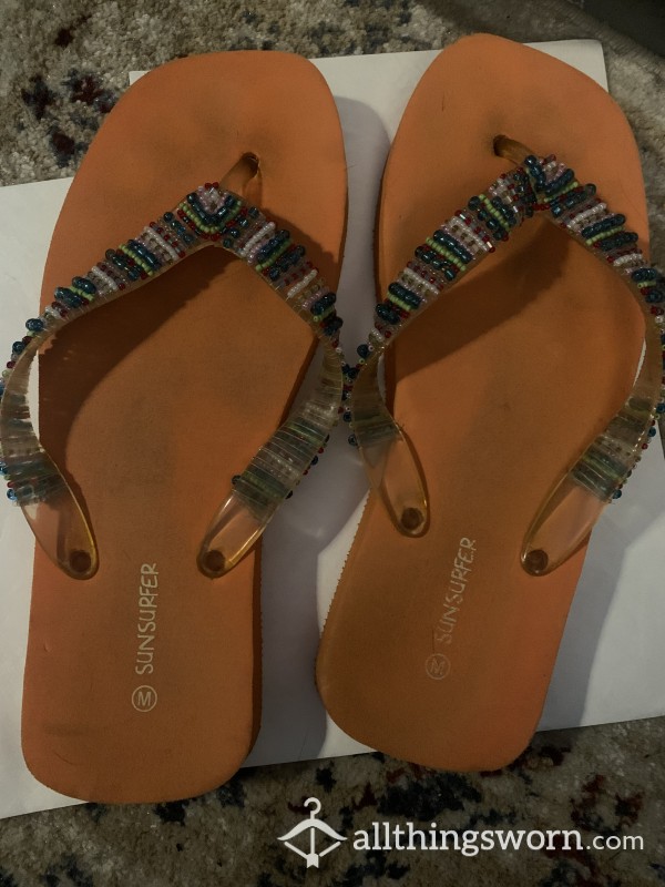 Orange Foam Well Worn Sandals