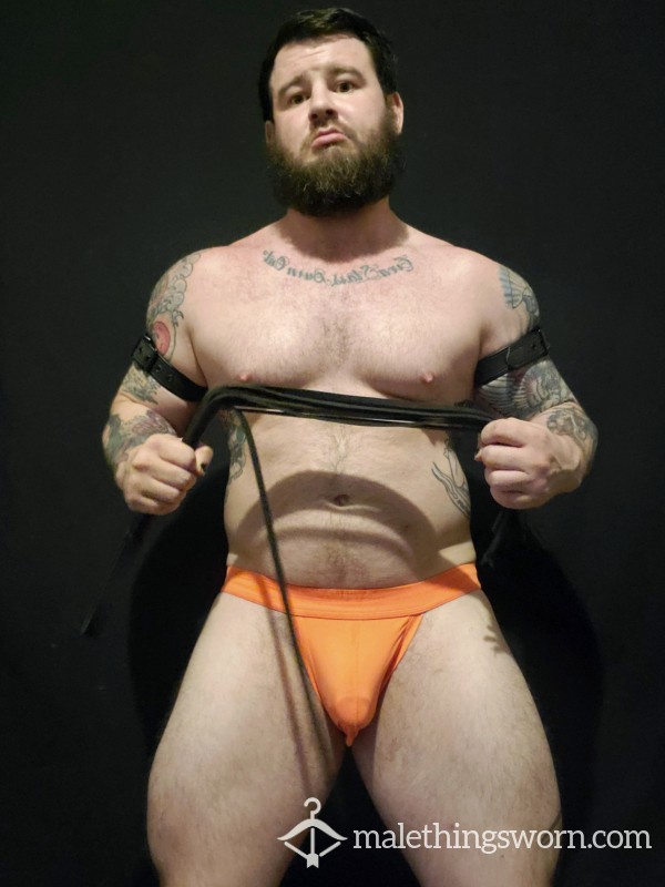 Orange Jock Worn During Multiple Sweaty Workouts