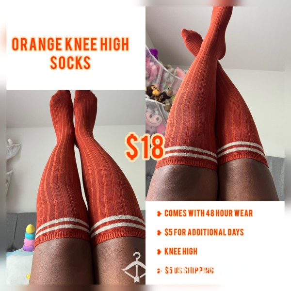 Orange Knee High Socks