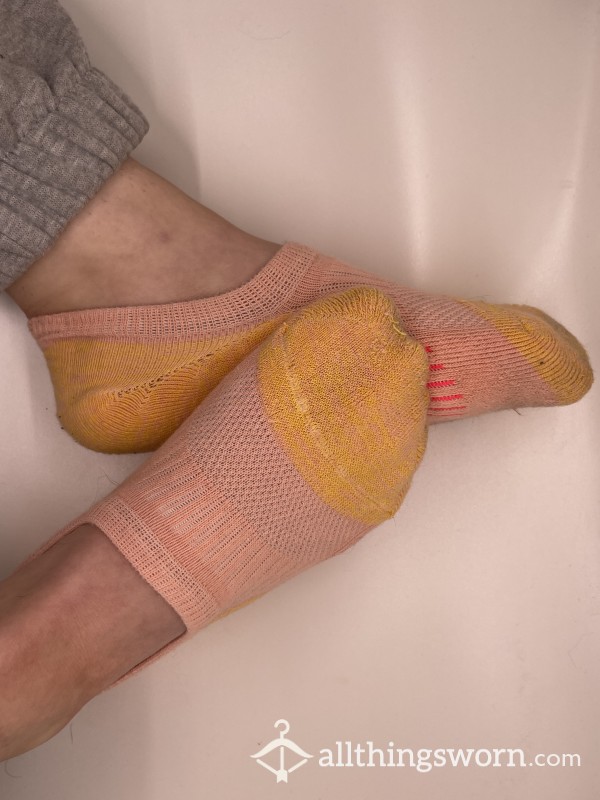 Orange No Show Sport Sock