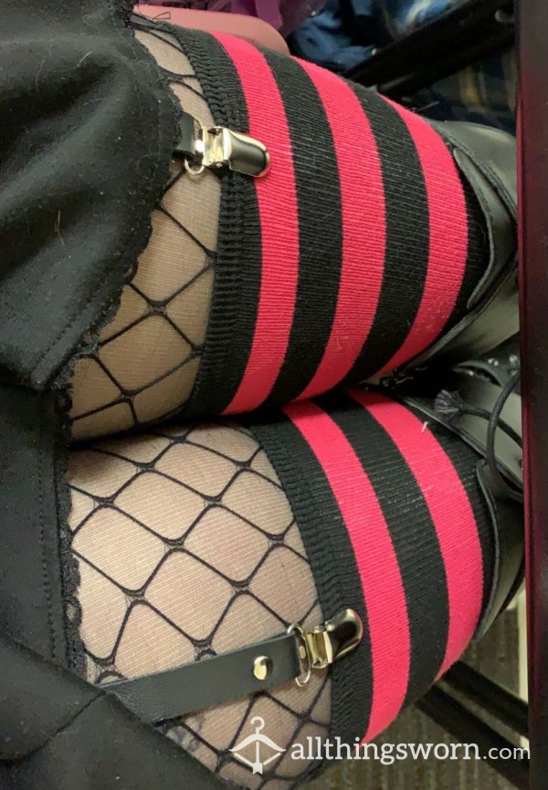 Over The Knee Striped Socks