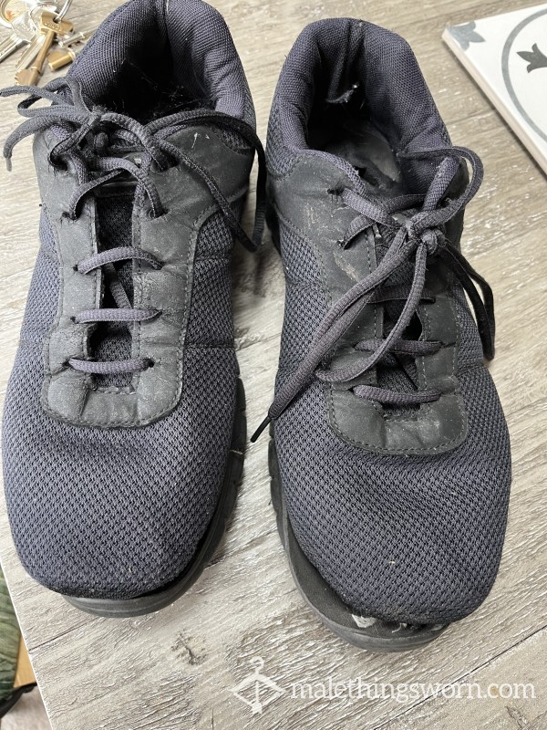 Pair Of Well Used (broken) Black Trainers