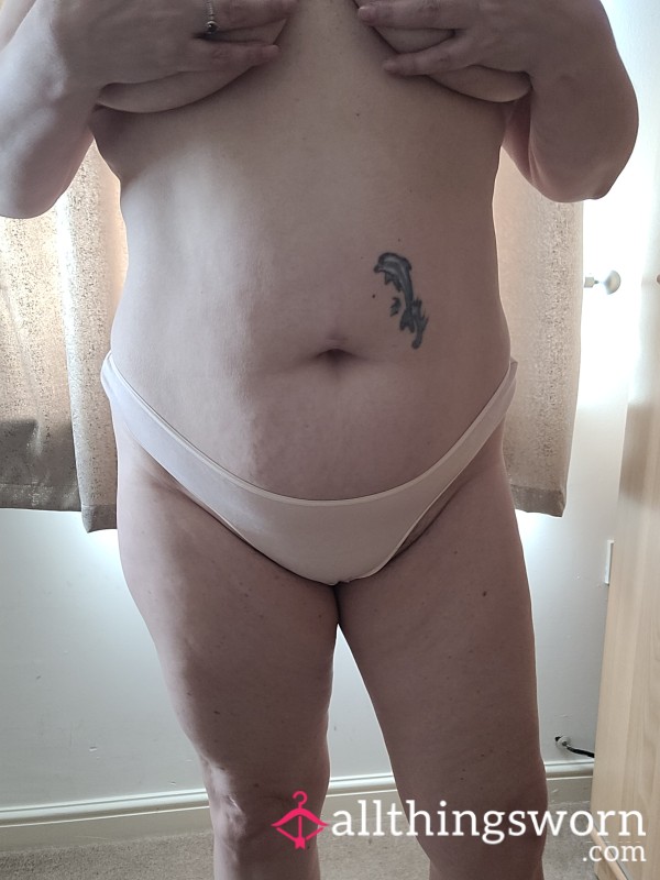 Pale Pink Cotton Thong