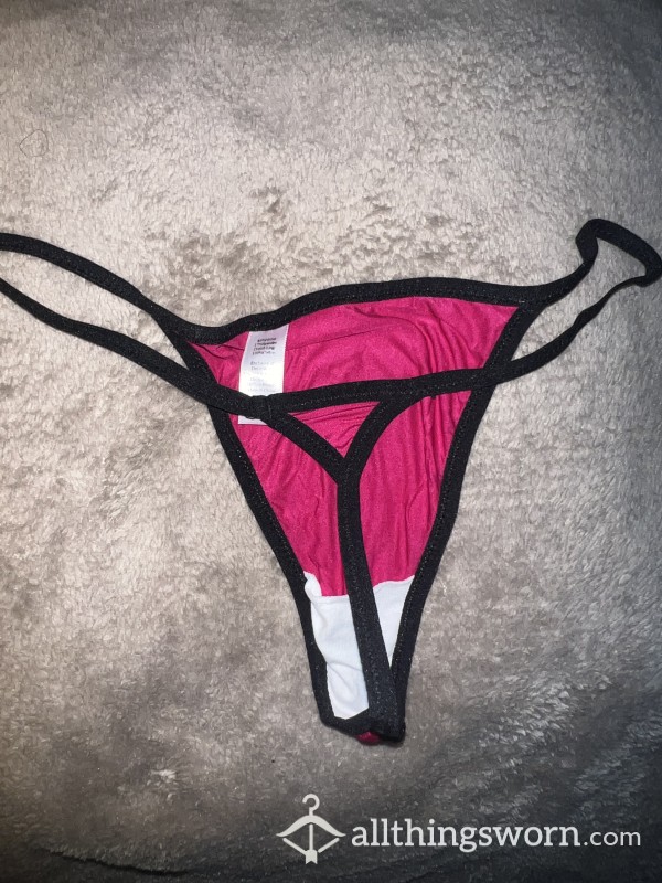 Pink & Black G String