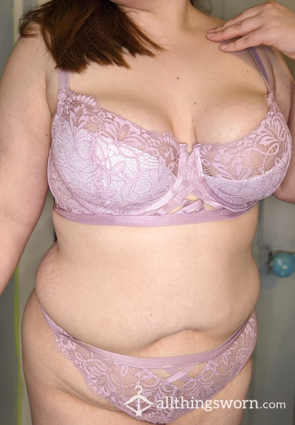 Pink Bra & Thong Set