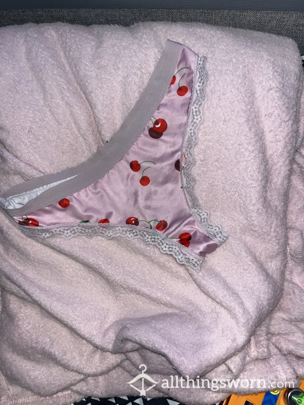 Pink Cherry Patterned Thong. Reduced!