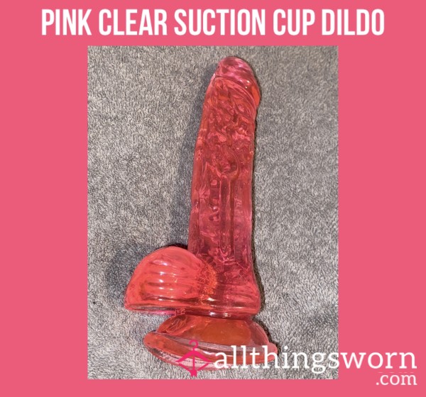 Pink Clear Suction Cup Di**o💖