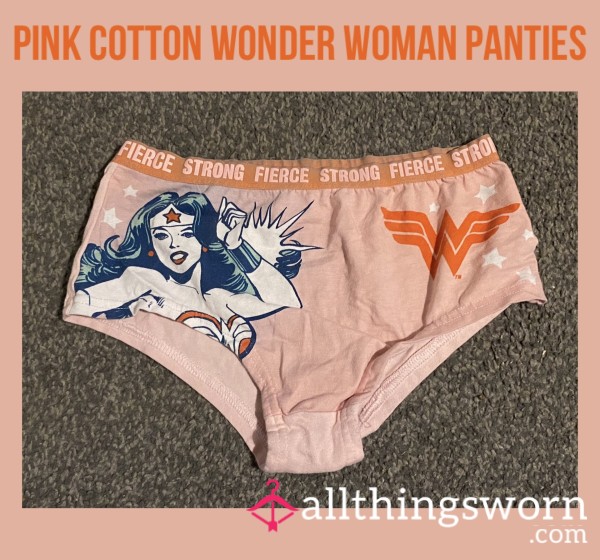 Pink Cotton Wonder Woman Panties🦸🏻‍♀️