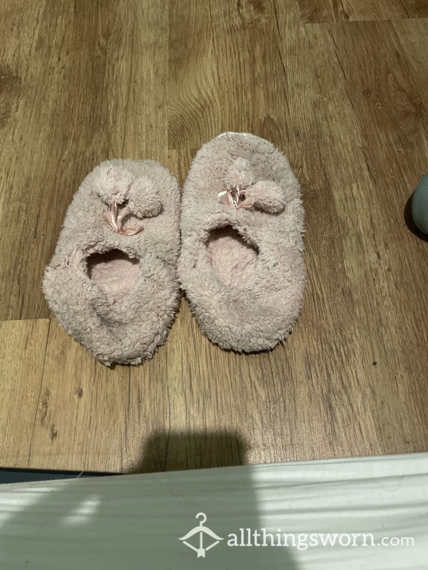 Pink Fluffy Slippers