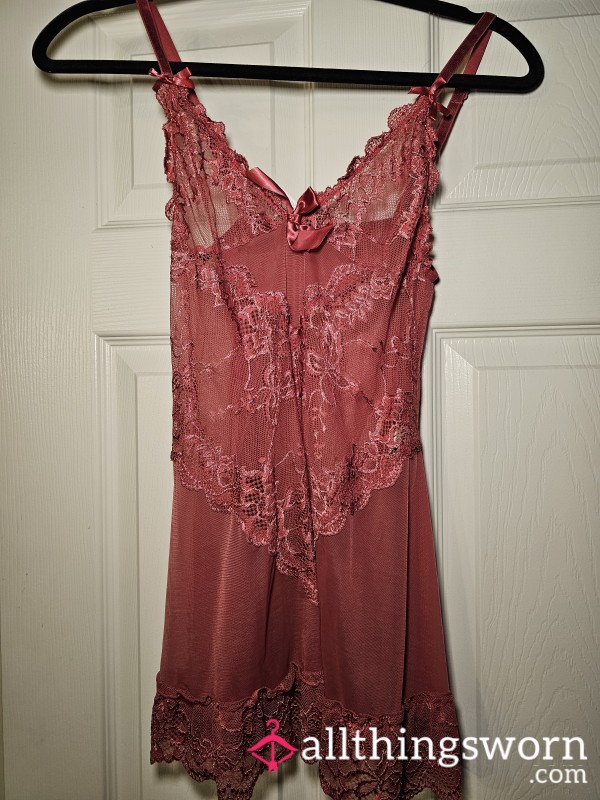 Pink Lace Babydoll