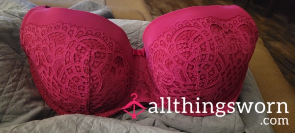 Pink Lace Bra